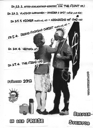 Punk Bremen: Konzerte der Friesencrew im Frühjahr 2013