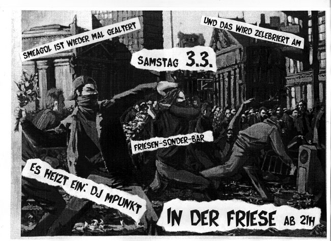 FRISEN-SONDER-BAR mit Smeagol, JUZ Friese in der Friesenstraße 124, by Friesencrew, 21:00 h.
