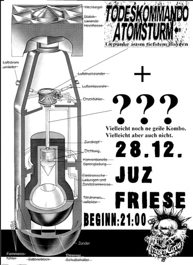 TODESKOMMANDO ATOMSTURM (D), PROFIT&MURDER (HB), Friese in der Friesenstraße 124, by Friesencrew, 21:00 h.