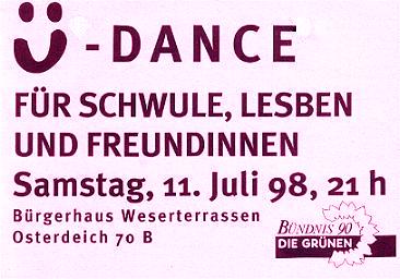 Ü-Dance für Schwule, Lesben und Freundinnen