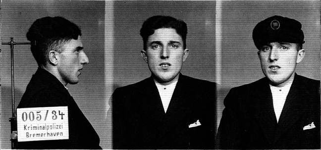 Abbildung 2: Häftlingsfoto von Karl Gorath, aufgenommen von der Kriminalpolizei Bremerhaven nach seiner ersten Verhaftung 1934.
