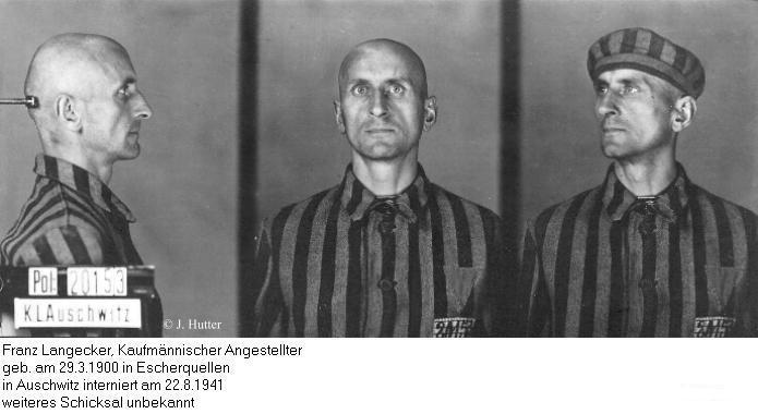 Pink Triangle Prisoner from Auschwitz Concentration Camp: Franz Langecker