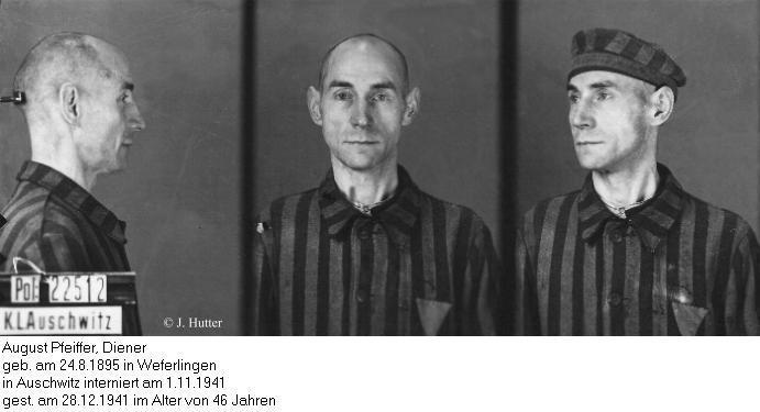 Pink Triangle Prisoner from Auschwitz Concentration Camp: August Pfeiffer