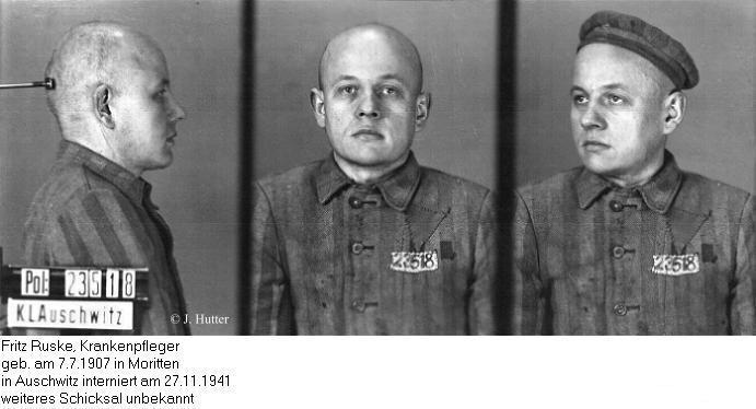 Pink Triangle Prisoner from Auschwitz Concentration Camp: Fritz Ruske