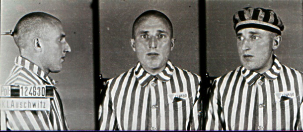Illustration 2: Prisoner photo of Karl Gorath, taken by the political department of the concentration camp Auschwitz at the arrival on 1 - 06 - 1943.