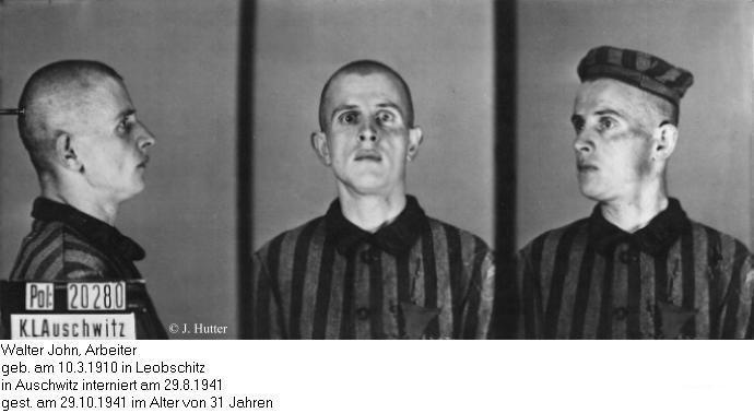 Pink Triangle Prisoner from Auschwitz Concentration Camp: Walter John